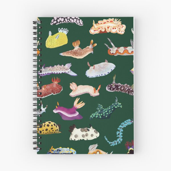 Item preview, Pattern 27 Nudibranch - sea slug - dark green designed and sold by Poulpimousse.