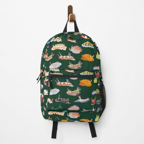 Item preview, Pattern 27 Nudibranch - sea slug - dark green designed and sold by Poulpimousse.