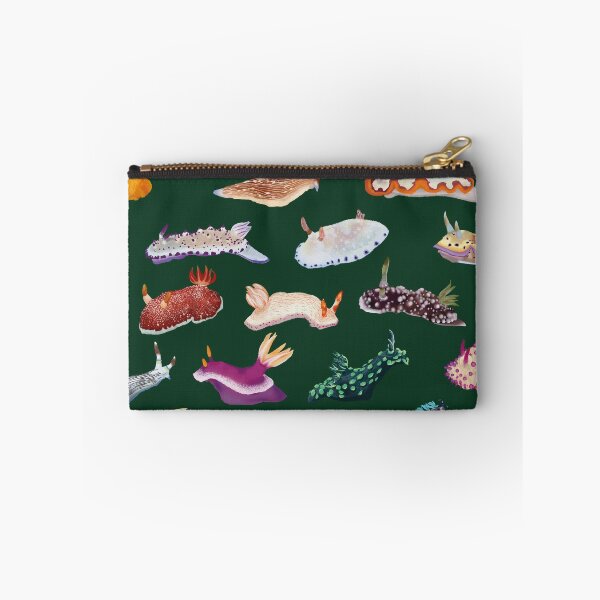 Item preview, Pattern 27 Nudibranch - sea slug - dark green designed and sold by Poulpimousse.