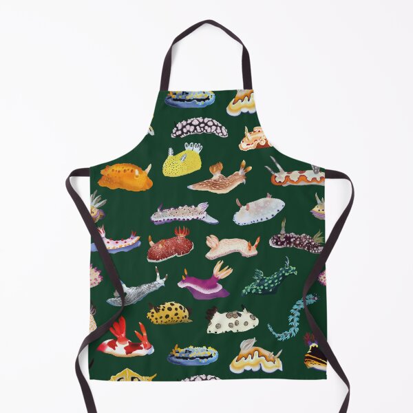 Item preview, Pattern 27 Nudibranch - sea slug - dark green designed and sold by Poulpimousse.