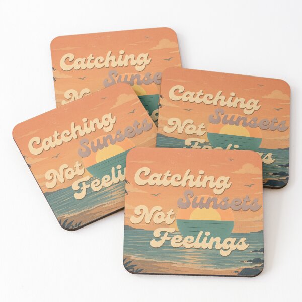 Item preview, Catching Sunsets Not Feelings Retro Beach designed and sold by Fei Long Design Hub.