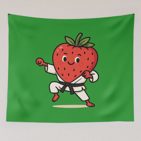 Item preview, Karate Strawberry In Action designed and sold by AlchemyColor.