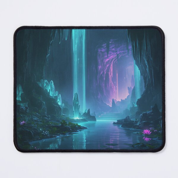 Item preview, Crystal Waterfall Cavern Fantasy Landscape designed and sold by Luminous Wilds.