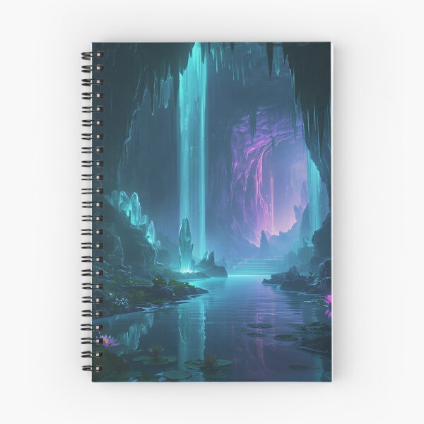 Item preview, Crystal Waterfall Cavern Fantasy Landscape designed and sold by Luminous Wilds.