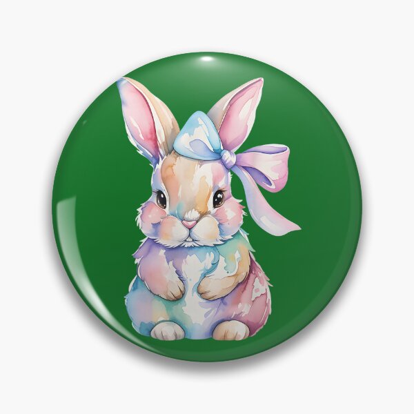 Item preview, Rabbit Watercolor Floral Spring Cottagecore  designed and sold by AliesKaruta.