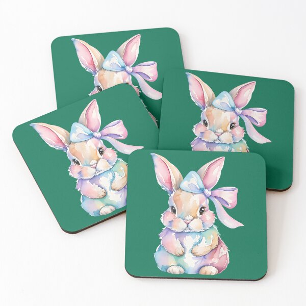 Item preview, Rabbit Watercolor Floral Spring Cottagecore  designed and sold by AliesKaruta.