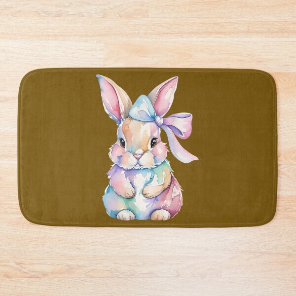 Item preview, Rabbit Watercolor Floral Spring Cottagecore  designed and sold by AliesKaruta.