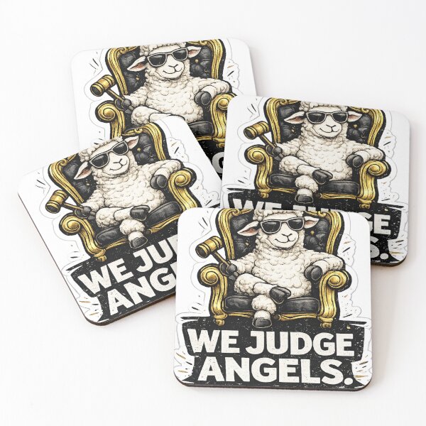 Item preview, We Judge Angels Funny Christian Sticker – 1 Corinthians 6:3 Streetwear Sheep Design designed and sold by Ermicioi.