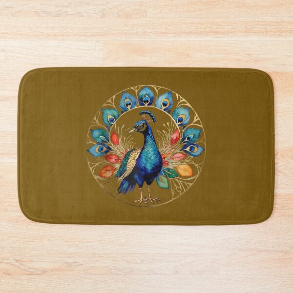 Item preview, Watercolor Peacock Feather Mandala Botanical designed and sold by AliesKaruta.