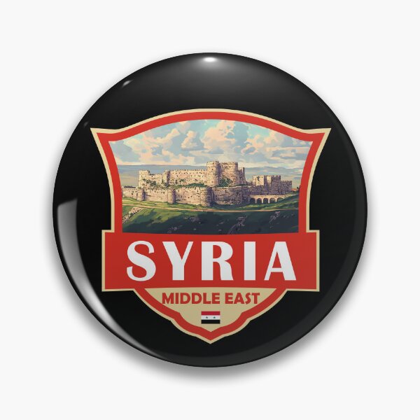 Item preview, Syria Illustration Retro Badge designed and sold by KrisSidDesigns.