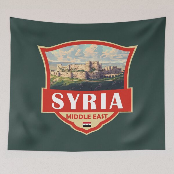 Item preview, Syria Illustration Retro Badge designed and sold by KrisSidDesigns.