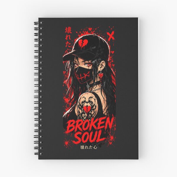 Item preview, Broken Soul – Dark Anime Girl Streetwear | Gothic Love Aesthetic | Japanese Grunge Art designed and sold by saamessart.
