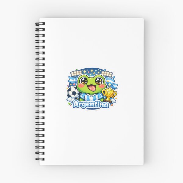 Item preview, Cute Kawaii Frog Argentina Football Fan Sticker designed and sold by Cozy404Lab.