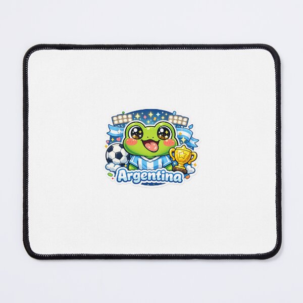 Item preview, Cute Kawaii Frog Argentina Football Fan Sticker designed and sold by Cozy404Lab.