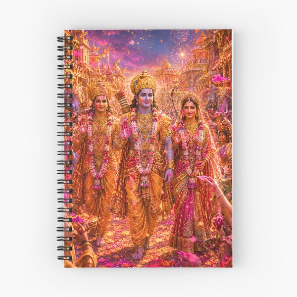 Item preview, Holi in Ayodhya | Lord Ram Sita Lakshman Festival Celebration Art designed and sold by Homyar.