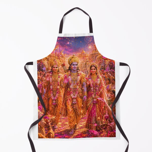 Item preview, Holi in Ayodhya | Lord Ram Sita Lakshman Festival Celebration Art designed and sold by Homyar.