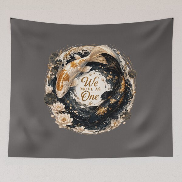 Item preview, We Move As One, Koi Fish Yin Yang Art, Romantic Japanese Love Design designed and sold by JagrDesigns.
