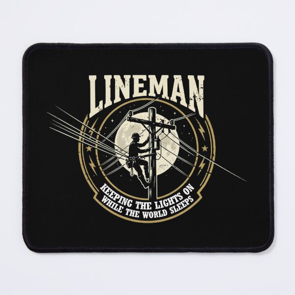 Item preview, Lineman — Keeping the Lights On While the World Sleeps designed and sold by LoganDzign.