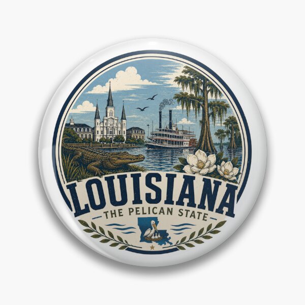 Item preview,  Louisiana  State Print Logo / Louisiana / Pelican State designed and sold by Thehatinthecat.