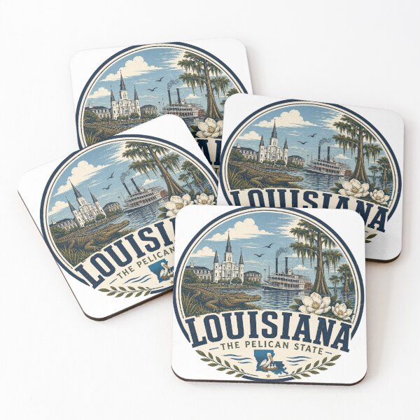 Item preview,  Louisiana  State Print Logo / Louisiana / Pelican State designed and sold by Thehatinthecat.