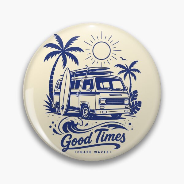Item preview, Vintage Surf Bus Good Times Chase Waves designed and sold by 89shirts.
