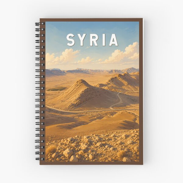 Artikelvorschau, Syrien-Illustration, Reisekunst, Vintage entworfen und verkauft von KrisSidDesigns.