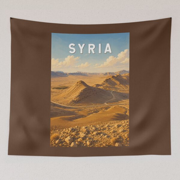 Item preview, Syria Illustration Travel Art Vintage designed and sold by KrisSidDesigns.