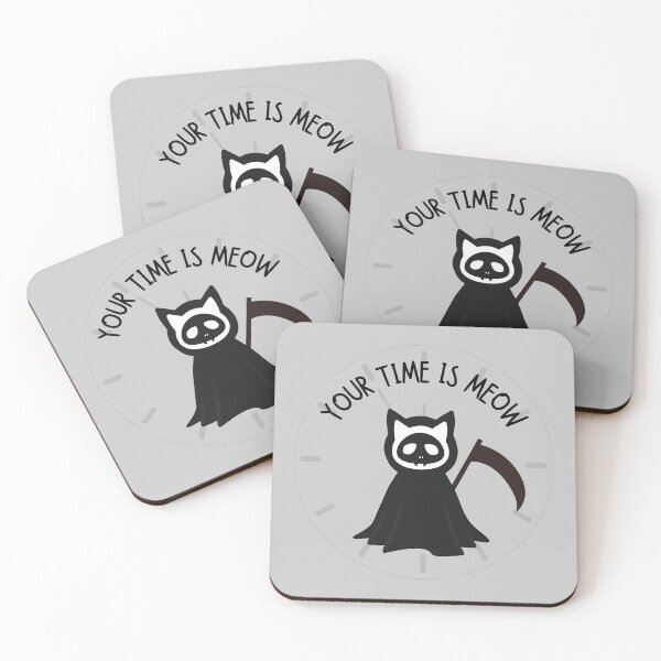 Item preview, Grim Reaper Cat Your Time Is Now designed and sold by SashimiCatDesigns.