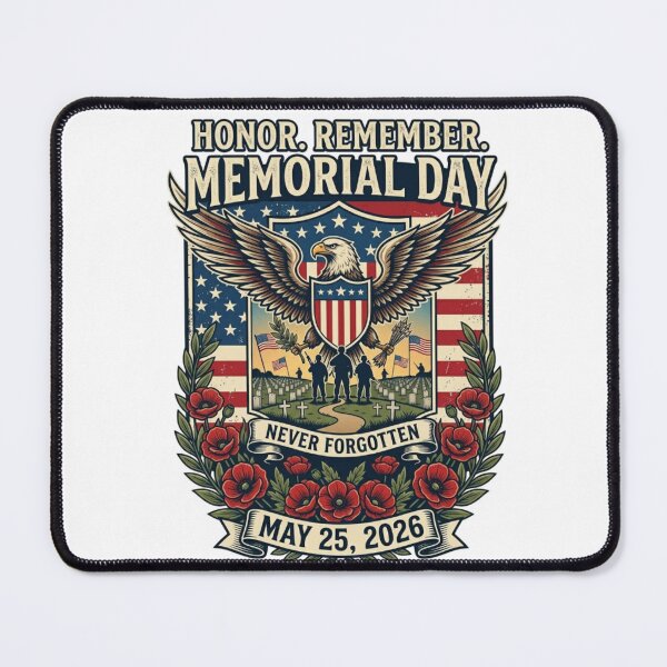 Item preview, Memorial Day 2026 Patriotic American Eagle T-Shirt Never Forgotten designed and sold by happyshirt27.