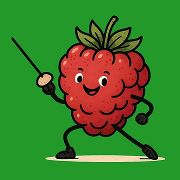 Artwork thumbnail, Funny Raspberry Doing Fencing by AlchemyColor