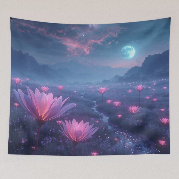 Item preview, Spirit Bloom Plains Fantasy Alien Landscape designed and sold by Luminous Wilds.