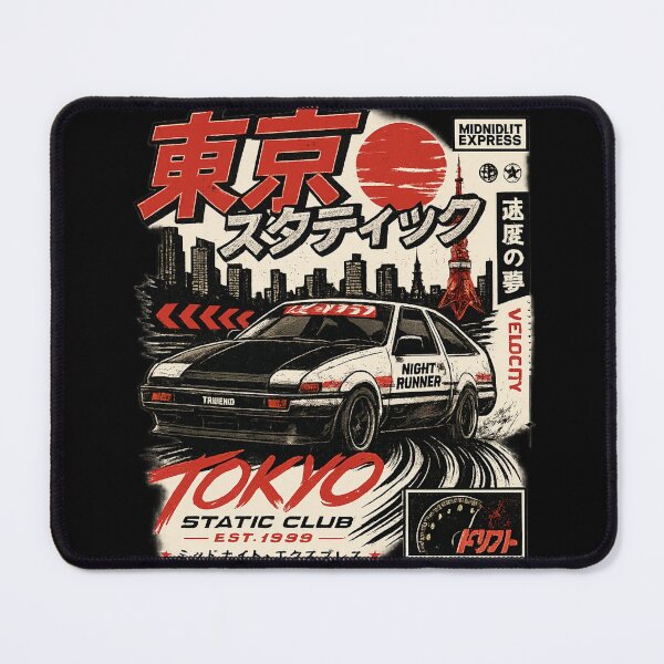 Item preview, Tokyo Drift AE86 – JDM Night Runner | Retro Japanese Racing Car Poster / Sticker designed and sold by MartBook.