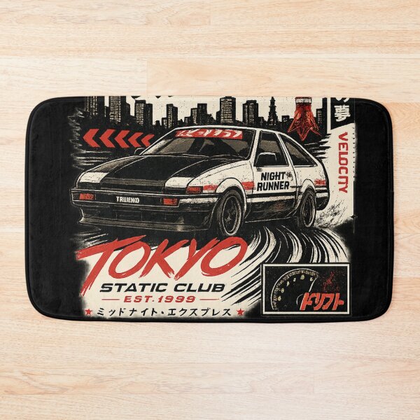 Item preview, Tokyo Drift AE86 – JDM Night Runner | Retro Japanese Racing Car Poster / Sticker designed and sold by MartBook.