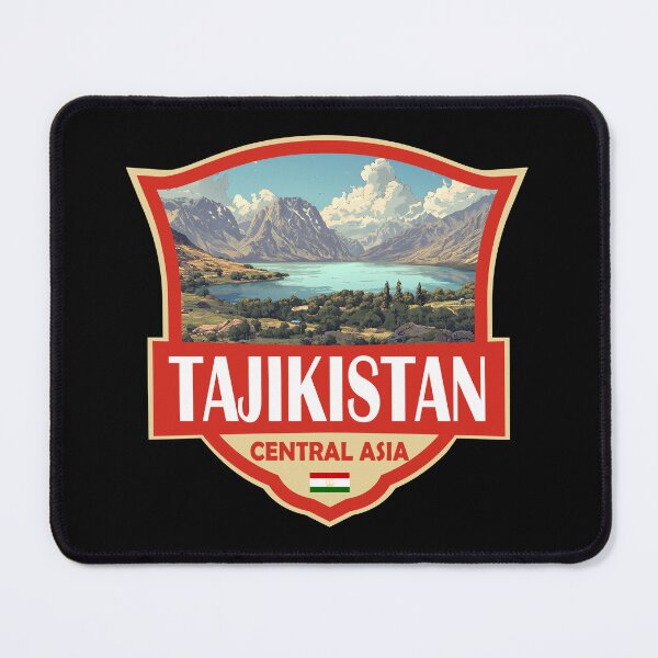 Item preview, Tajikistan Illustration Retro Badge designed and sold by KrisSidDesigns.