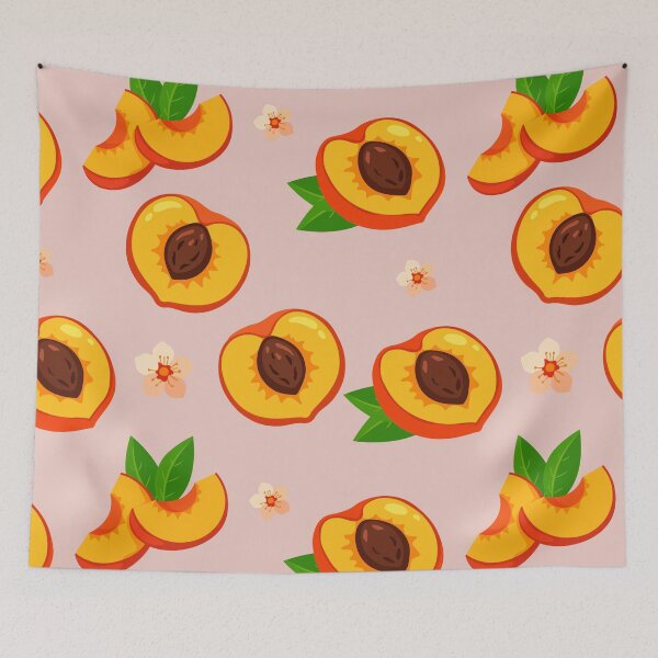 Item preview, Peach Orchard Fruit Pattern designed and sold by BetweenForms.