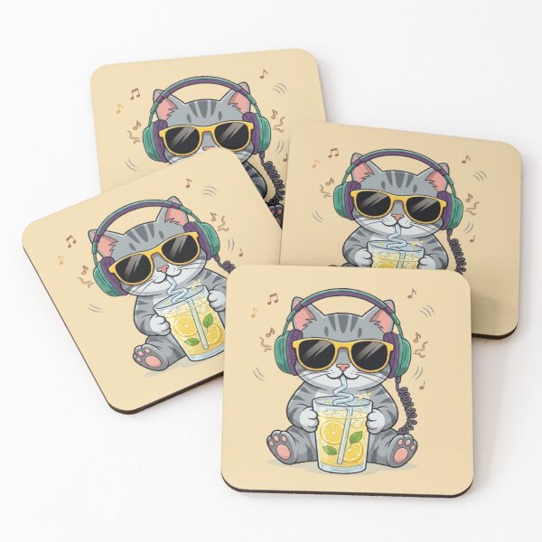 Item preview, Summer Groove – Music Loving Cat Art designed and sold by Dogandesighn.