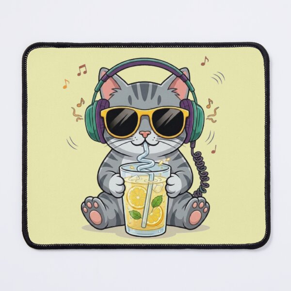 Item preview, Summer Groove – Music Loving Cat Art designed and sold by Dogandesighn.