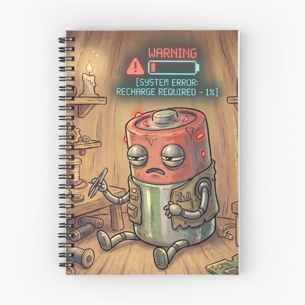 Item preview, Low Battery Creature designed and sold by Candlelit Catastrophes.