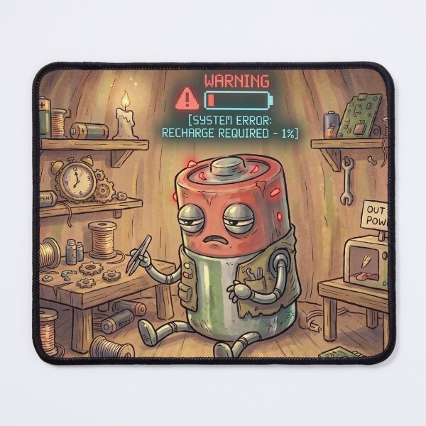 Item preview, Low Battery Creature designed and sold by Candlelit Catastrophes.