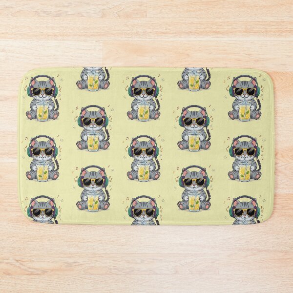 Item preview, Summer Groove – Music Loving Cat Art designed and sold by Dogandesighn.