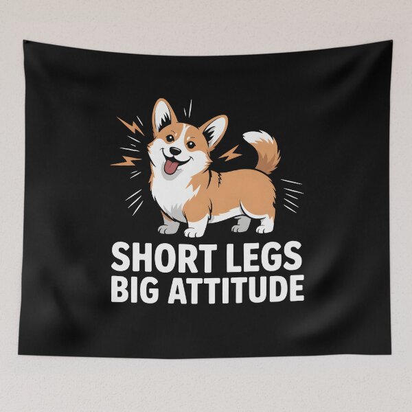 Item preview, Short Legs Big Attitude Corgi Dog designed and sold by MooonTees.
