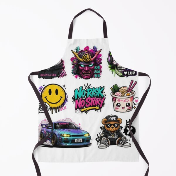 Item preview, Skeleton Cat Drifting Car Funny Anime Sticker designed and sold by PrintWavePro.
