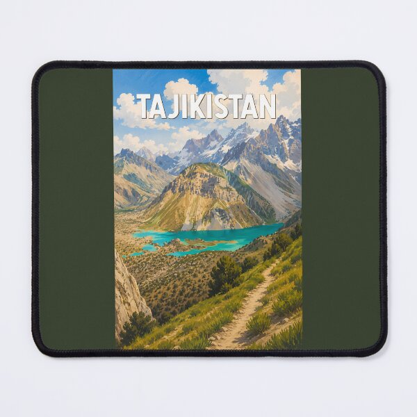 Item preview, Tajikistan Illustration Travel Art Vintage designed and sold by KrisSidDesigns.
