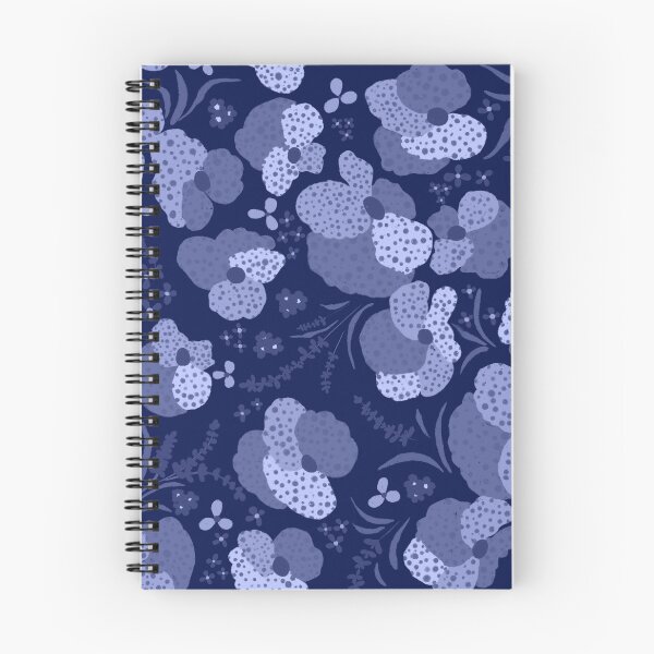 Item preview, Midnight Blue Textured Floral Pattern designed and sold by AneissPiaf.