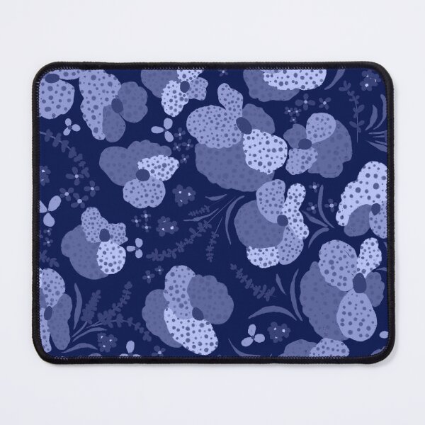Item preview, Midnight Blue Textured Floral Pattern designed and sold by AneissPiaf.