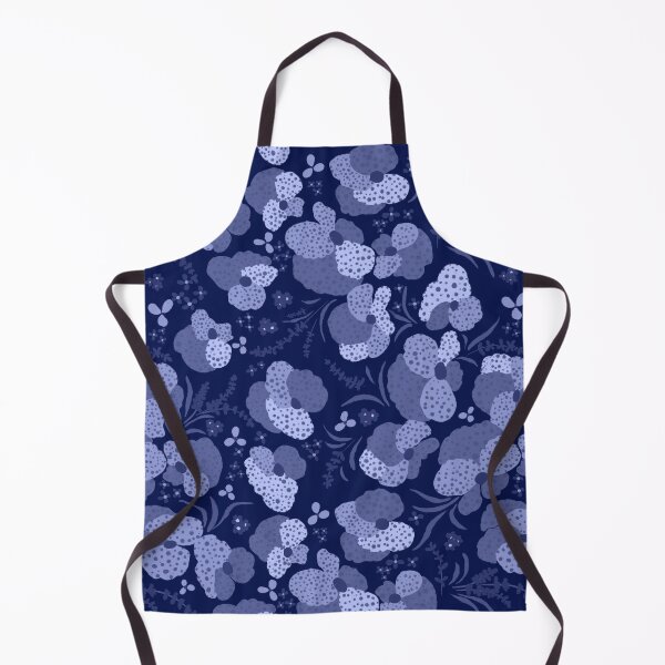Item preview, Midnight Blue Textured Floral Pattern designed and sold by AneissPiaf.
