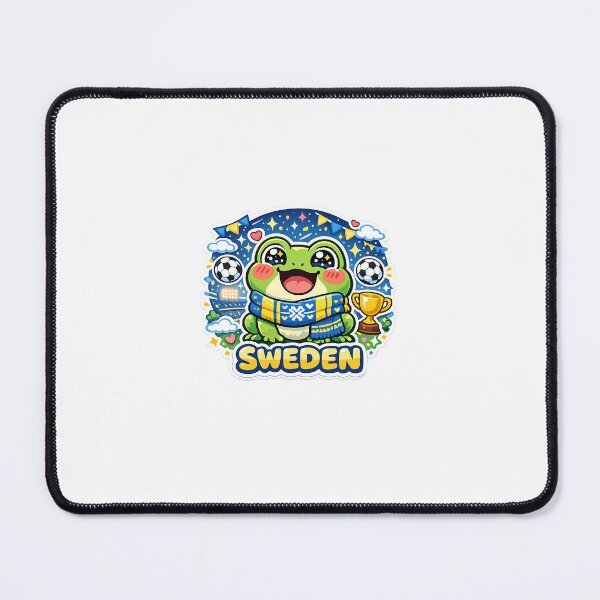 Item preview, Cute Kawaii Frog Sweden Football Fan Sticker designed and sold by Cozy404Lab.