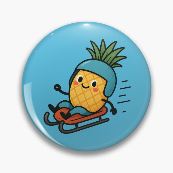 Item preview, Funny Pineapple Riding a Sled designed and sold by AlchemyColor.