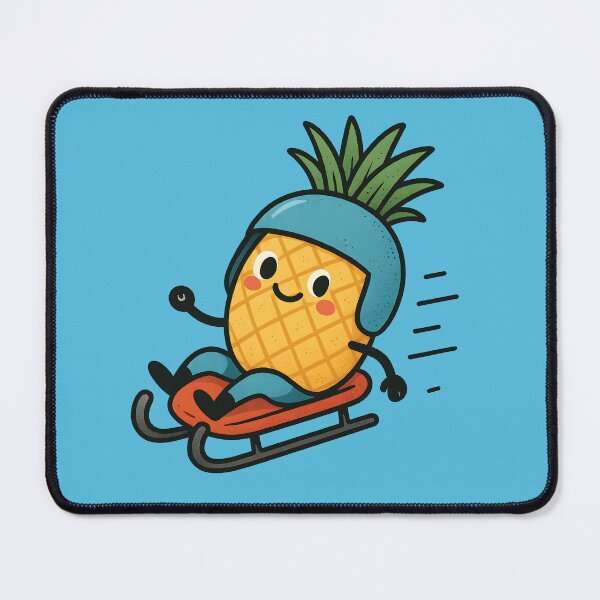 Item preview, Funny Pineapple Riding a Sled designed and sold by AlchemyColor.