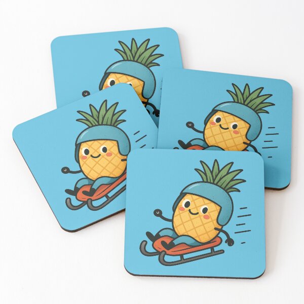 Item preview, Funny Pineapple Riding a Sled designed and sold by AlchemyColor.